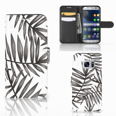Samsung Galaxy S7 Hoesje Leaves Grey Samsung Galaxy S7 Hoesje Leaves Grey