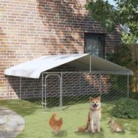 VidaXL Hondenkennel met dak 300x300x150 cm - thumbnail