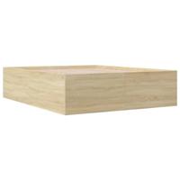 Bedframe bewerkt hout sonoma eikenkleurig 150x200 cm - thumbnail