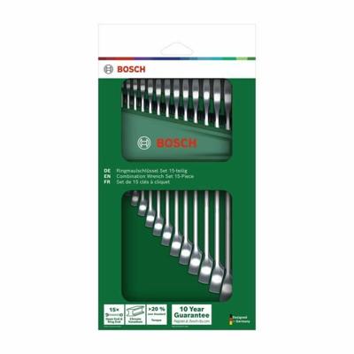 Bosch Groen Spanner set 15-piece (Steek/ringsleutelset 15 stuks: 6/7/8/9/10/11/12/13/14/15/16/17/18/19/21) - 1600A02Z9E Bosch Groen Spanner set 15-piece (Steek/ringsleutelset 15 stuks: 6/7/8/9/10/11/12/13/14/15/16/17/18/19/21) - 1600A02Z9E