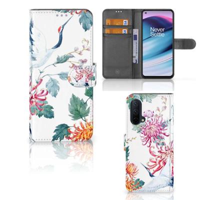 OnePlus Nord CE 5G | Telefoonhoesje | Met pasjeshouder | Bird Flowers