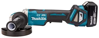 Makita DGA519RTJ Haakse accuslijper 125 mm Incl. 2 accus, Incl. lader 18 V 5 Ah Makita DGA519RTJ Haakse accuslijper 125 mm Incl. 2 accus, Incl. lader 18 V 5 Ah