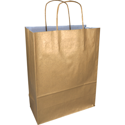 Tas | Kraftpapier | gedraaid papieren koord | 26x 12x35cm | draagtas | goud | 200 stuks