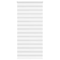 VidaXL Zebra rolgordijn 105x230 cm stofbreedte 100,9cm polyester wit - thumbnail