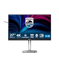 Philips 27B2U6903 Monitor, 68,6 cm (27 inch), UHD, WLED, 60 Hz, IPS, Adaptive Sync, TUV Eyesafe, luidspreker, in hoogte verstelbaar (3840 x 2160, 2 x HDMI 2.0, 1 x DP 1.4, USB-C) zwart/grijs - thumbnail