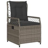 5-delige Tuinset met kussens poly rattan grijs - thumbnail