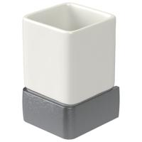 Bekerhouder Haceka Aline Grey 7,4x11,4 cm Keramiek Mat Grijs Haceka - thumbnail