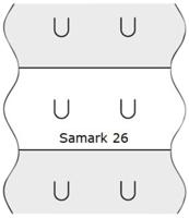 Prijsetiket 12x26mm Sato Samark afneembaar wit - thumbnail