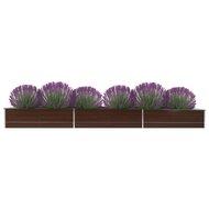 VidaXL Plantenbak verhoogd 480x80x45 cm gegalvaniseerd staal bruin