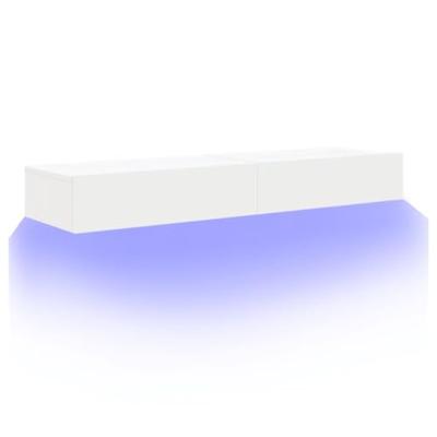 Tv-meubelen 2 st met LED-verlichting 60x35x15,5 cm wit