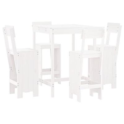 5-delige Barset massief grenenhout wit
