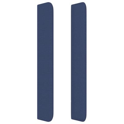 Hoofdbord met randen 103x16x118/128 cm stof blauw - thumbnail