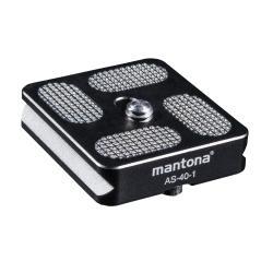 Mantona AS-40-1 Snelwisselplaat Schroefdraad (buiten)=1/4