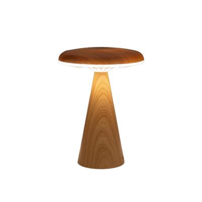 Tafellamp USB oplaadbaar bamboe 20x12cm