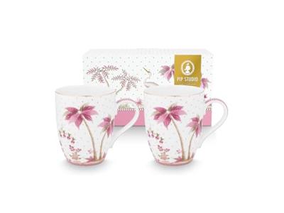 Pip Studio Set/2 Mokken Groot Jolie Stippen Goud Roze Pip Studio Set/2 Mokken Groot Jolie Stippen Goud Roze