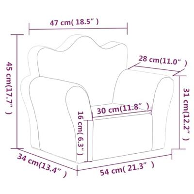 Kinderbank met sterren zacht pluche lichtgrijs Kinderbank met sterren zacht pluche lichtgrijs