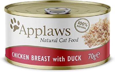 APPLAWS Natural Cat Food Chicken breast with duck - nat kattenvoer - 70g