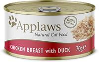 APPLAWS Natural Cat Food Chicken breast with duck - nat kattenvoer - 70g - thumbnail