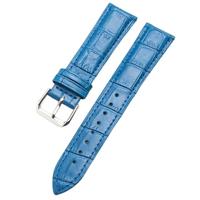 By Qubix - Compatible met Garmin Lily 2 - Crocodile leren bandje - Blauw - Compatible Garmin bandje - thumbnail