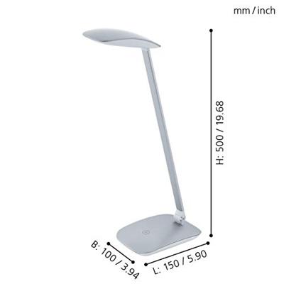 Eglo BureaulampCajero grijs - 95694 - thumbnail