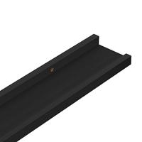 Wandschappen 4 st 60x9x3 cm zwart - thumbnail