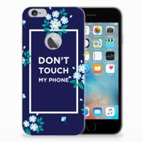 Apple iPhone 6 Plus | 6s Plus Silicone-hoesje Flowers Blue DTMP - thumbnail
