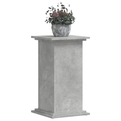 VidaXL Plantenstandaard 33x33x60 cm bewerkt hout betongrijs - thumbnail