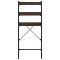 Wasmachinerek 67x25x163 cm bewerkt hout bruineikenkleurig - thumbnail