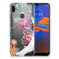 Motorola Moto E6 Plus | TPU Hoesje | Bird Flowers - thumbnail