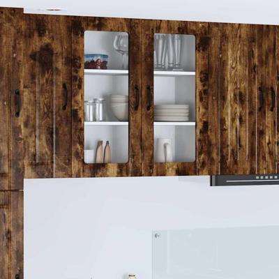 Keukenkast aan de muur met plank Gerookt eiken 80 x 31 x 80 cm Keukenkast aan de muur met plank Gerookt eiken 80 x 31 x 80 cm