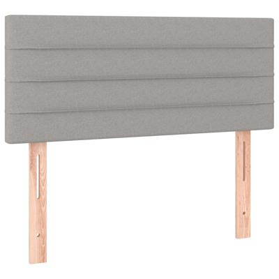 Boxspring met matras stof lichtgrijs 120x190 cm