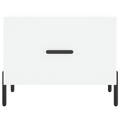 Salontafel 50x50x40 cm bewerkt hout wit Salontafel 50x50x40 cm bewerkt hout wit