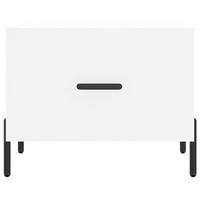 Salontafel 50x50x40 cm bewerkt hout wit - thumbnail