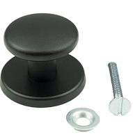 AMI voordeurknop - 60mm bolrond- 160/60 - deurdikte 38/45mm - zwart - 739601 - thumbnail