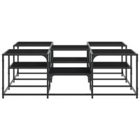 Salontafel 121x121x40 cm bewerkt hout zwart - thumbnail