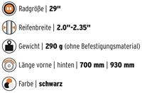 SKS velo 65 spatbordset 29&apos; mountainbikes - thumbnail