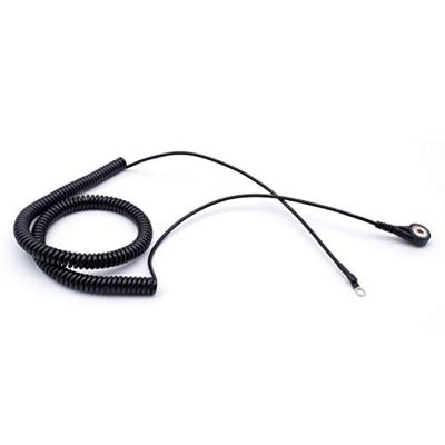 Quadrios ESD-aardingskabel 3.60 m Drukknop 4 mm, Ringkabelschoenaansluiting