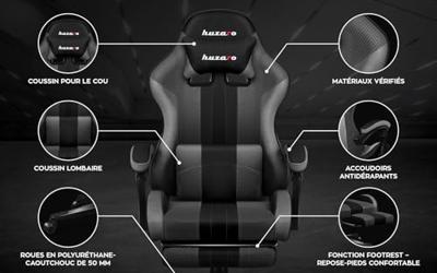 HUZARO FORCE 4.7 GRIJS MESH GAMING STOEL