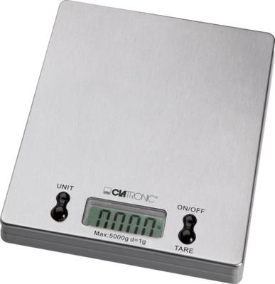 Clatronic KW 3367 Keukenweegschaal Digitaal Weegbereik (max.)=5 kg RVS 180 x 150 x 20
