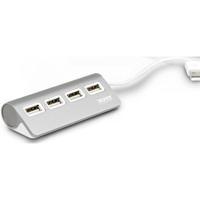 PORT Designs 900120 900120 USB-hub 4 poorten USB-A USB 2.0 480 MBit/s Grijs, Wit - thumbnail