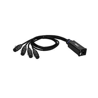 Adam Hall 4 Star Catbox XF3 audio & DMX adapter 4x 3p XLR female naar CAT6A