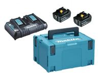 Makita Accessoires 18V Li-Ion accu Starterset LXT DC18RD + 2x BL1860B in Mbox - 198077-8 - thumbnail
