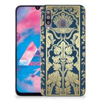 Samsung Galaxy M30 TPU Case Beige Flowers - thumbnail