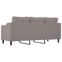 Driezitsbank 180 cm stof taupe - thumbnail