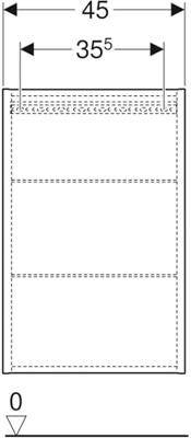 Geberit iCon bovenkast 45x70x15cm 1 deur met softclose Spaanplaat Noten 502.318.jr.1