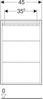 Geberit iCon bovenkast 45x70x15cm 1 deur met softclose Spaanplaat Noten 502.318.jr.1 - thumbnail