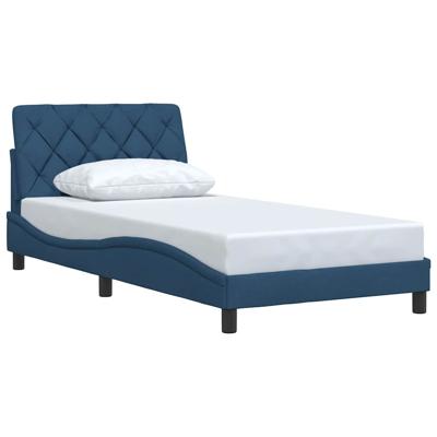 Bedframe zonder matras stof blauw 140x190 cm