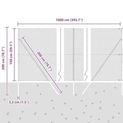 VidaXL Afrasteringspaal groen 10 x 1,5 m (13 mm gaas) staal en pvc