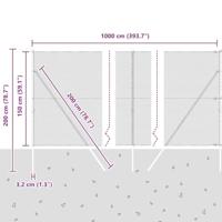 VidaXL Afrasteringspaal groen 10 x 1,5 m (13 mm gaas) staal en pvc - thumbnail