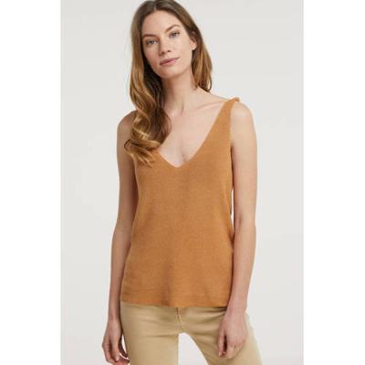 ICHI top met glitters oranje ICHI top met glitters oranje